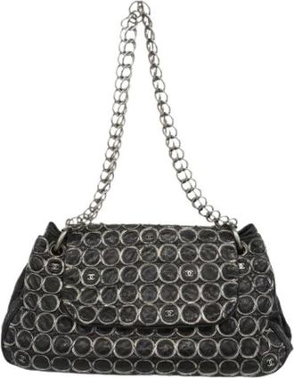 Chanel Pre-owned Shoulder Bags, female, Black, Size: ONE SIZE Pre-owned Vintage Shoulder Bag