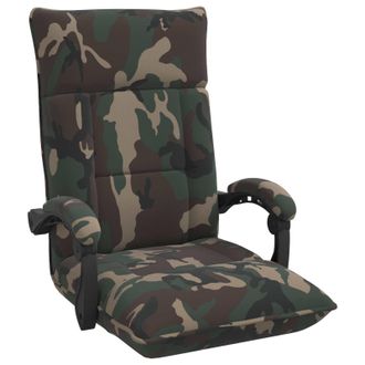 vidaXL Sill&oacute;n Ajustable Verde Militar Tela Vidaxl