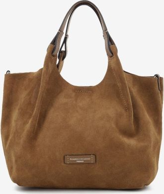 Gianni Chiarini Borsa Dua in suede caramel
