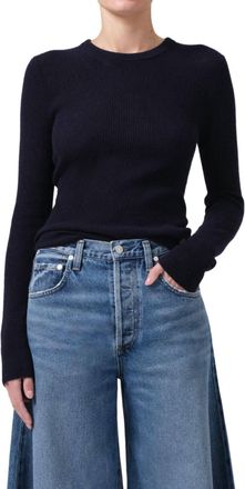 Citizens Of Humanity Alessia Crewneck Sweater In Navy