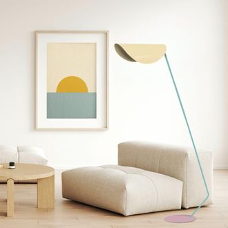 Tosel L&aacute;mpara para leer metal Alt.174cm multicoldorado Pantalla: beige