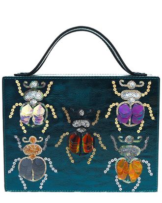 Simitri Bedazzled Beetle Briefcase Bag