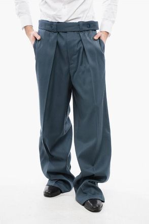 Jil Sander Straight Leg Virgin Wool Pants with Belt size 46