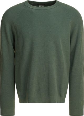 C.P. Company C. P. Company-Wool And Silk Crewneck Sweater Knitwear Verde-Uomo