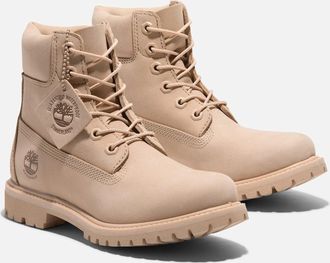 Timberland Premium TB0A2HR8EN7 Womens Beige Leather 6 Waterproof Boots DWA2919