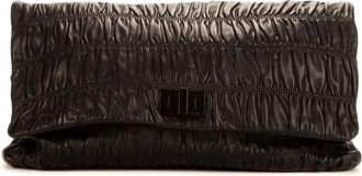 Prada Clutch plissettata - Nero