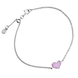 Jan Leslie Heart Bracelet Set In Sterling Silver in Pink at Nordstrom