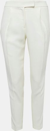 Elie Saab White Side Stripe Crepe Trousers