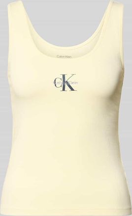 Calvin Klein Underwear Regular Fit Unterhemd aus Baumwoll-Mix in Hellgelb, Gr&ouml;&szlig;e XL