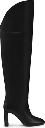 Stuart Weitzman Babette Over-the-Knee Tubo 85 - Dames - Over de knie laarzen - Zwart - 37 1/2 EU - Leer - Schoenen