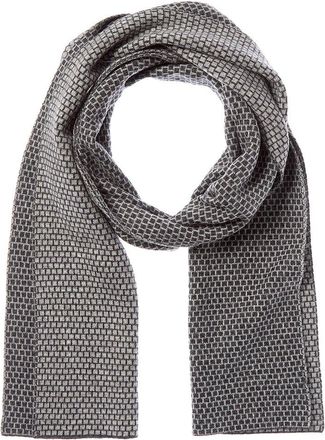 Portolano Jacquard Wool & Cashmere-Blend Scarf