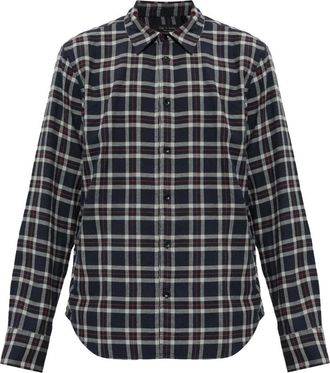 Rag & Bone Checked Shirt - Heren - Casual Overhemden - Zwart - M - Katoen - Overhemden