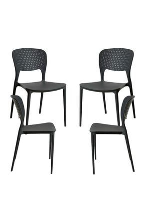 Regalos Miguel Packs Sillas Jard&iacute;n - Pack 4 Sillas Fresk - Negro