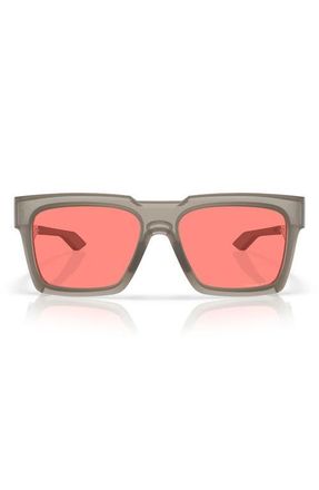 Oakley Enigma Ink 59mm Square Sunglasses in Matte Trans Sand /Prizm Peach at Nordstrom