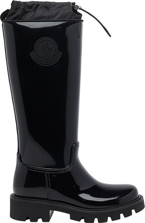 Moncler Black Kickstream High Rain Boots