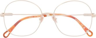 Chlo&eacute; Benjamine round-frame glasses - women - Metal (Other) - 55 - Gold