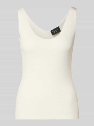 s.Oliver Black Label Slim Fit Top aus Viskose-Mix in Weiss, Gr&ouml;&szlig;e 34