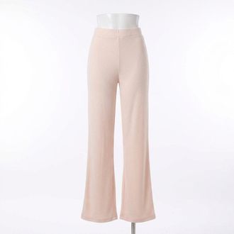 Z Supply Show Me Some Flare Rib Pant In Faded Blush