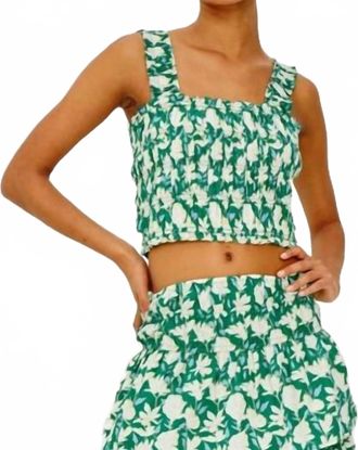 Rails Quinn Cropped Top In Green Mayflower