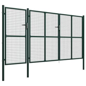 Berkfield Home Garden Gate Steel 400x200 cm Green