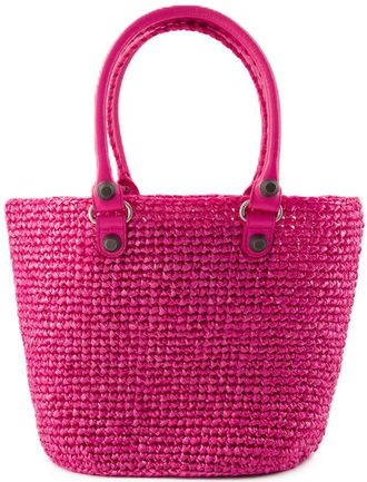 Balenciaga Womens Le Cagole Panier M Shoulder Bag Pink Nylon