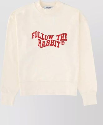 Msgm graphic print crew neck knitwear top