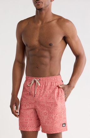 Quiksilver Puddle Swim Trunks in Canyon Clay at Nordstrom Rack, Size X-Large