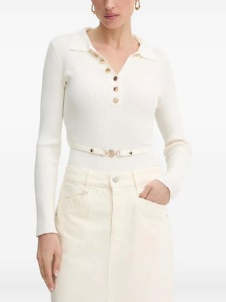 Fracomina button ribbed top - Neutrals
