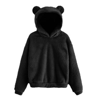 Generic Pullover Hoodies For Women Uk Cute Teddy Fleece Hoodiebear Ear Cute Casual Plushbunny Sweater Fluffyjumpers Fuzzy For Girls Winter Warm Comfy Lovelypu