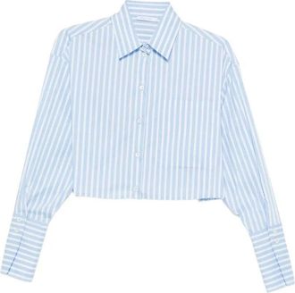 Patrizia Pepe Striped Cropped Shirt