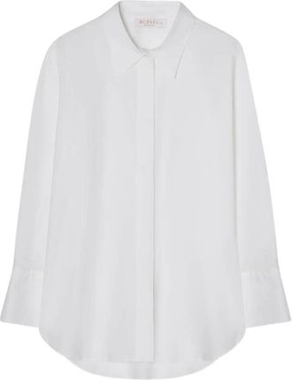 Busnel Nora Oversized Poplin Shirt - Dames - Blouses & Shirts - Wit - Maat: L Katoen