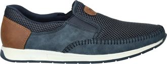Rieker Slip-On Schoen - Heren - Sneakers - Blauw - 46 EU - Leer - Schoenen