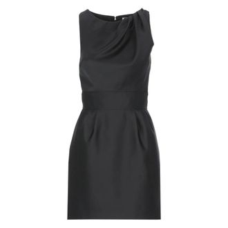 Elisabetta Franchi Rondhals Mouwloze Jurk - Dames - Korte kleedjes - Zwart - S - Kleedjes