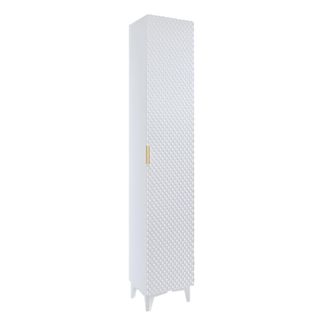 Petits Meubles Columna 1 puerta sobre patas estratificado Blanco