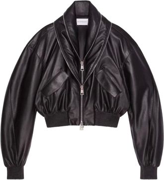 Giuseppe Zanotti Bomber con collo a scialle e doppia zip - - Jackets - Donna - Nero - S