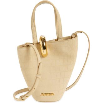 Jacquemus Le Petit Bambola Suede Handbag in Beige 150 at Nordstrom