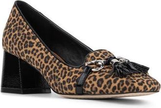 Donald J Pliner Nancie Leather Tassel Pump in Natural/black at Nordstrom, Size 7.5