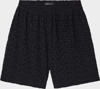 Purple Mens Terry Towel Pull-On Shorts