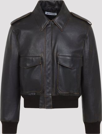 Jil Sander leren blouson