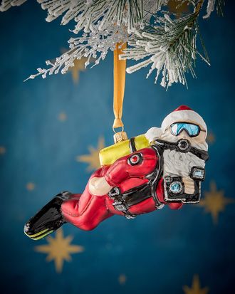 Neiman Marcus Diving Santa Christmas Ornament