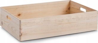ZELLER Cubo De Almacenaje Natural De Madera 36 Litros