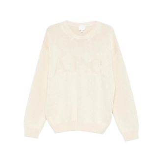 A.P.C. Round-neck Knitwear, male, Beige, Size: S Crew Neck Sweater