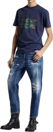 Dsquared2 Bro Loose-fit Jeans - Heren - Loose Fit Jeans - Blauw - M - Katoen - Jeans
