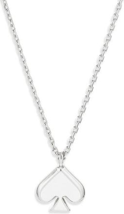 Kate Spade New York mini spade pendant necklace in Silver at Nordstrom