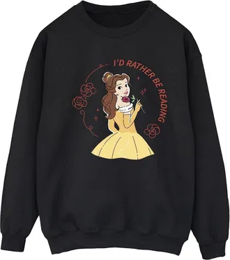 Disney Dames/Dames Beauty And The Beast I&acute;d Rather Be Reading Sweatshirt (Zwart)