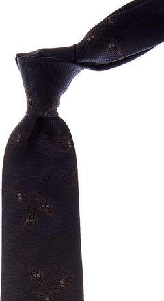 Canali Navy Diamonds Silk Tie