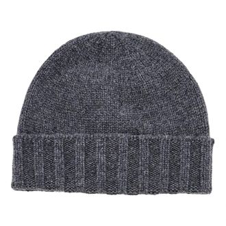 Drumohr Cap Two Colours Beanie - Dames - Hoeden - Grijs - ONE Size - Kasjmier - Accessoires