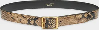 Nili Lotan Jane Snake-Embossed Leather Belt