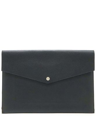 Louis Vuitton Black Taurillon Leather Pochette Envelope Clutch (Authentic Pre- Loved)
