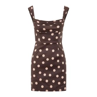 Rebecca Vallance Vivianne Mini Dress - female - Rebecca Vallance - Short Dresses - Brown - 2XS - Dresses